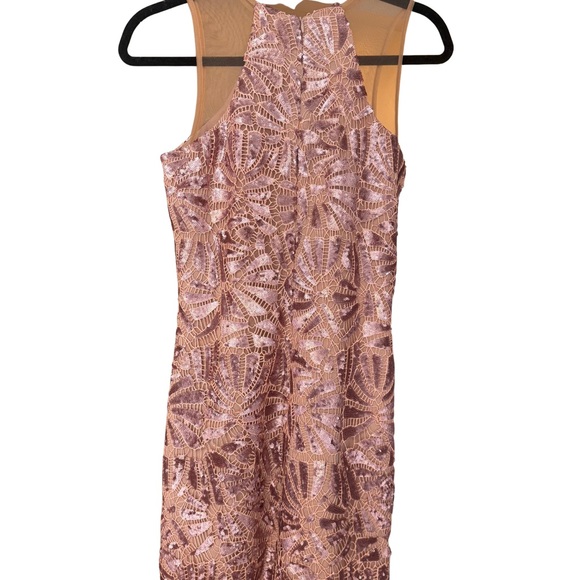 Dress The Population Pink Lace Dress sz small EUC - Picture 3 of 11
